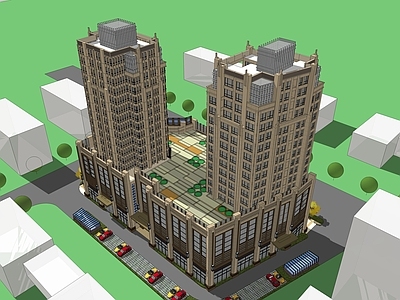 欧式其他商业建筑 商住楼设计