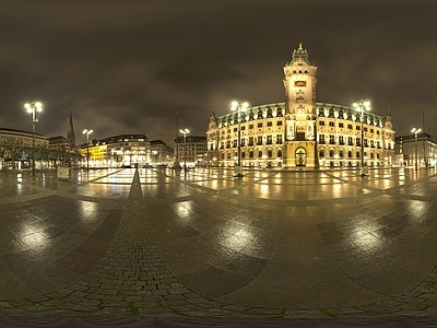 欧式意式城市HDR 城市夜景HDR 复古广场夜景 城市黄昏HDR