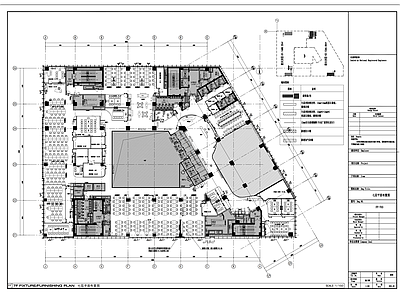 现代整体办公空间 3500平办公 科技公司办公 施工图