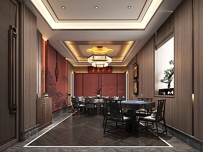 新中式中餐厅 主题餐厅 包厢 私房菜 施工图
