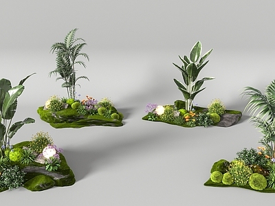 花草组合 植物景观小品 花草组合 网红植物景观
