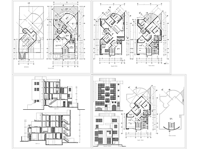 现代住宅楼建筑 住宅公寓 自建房 人才公寓 施工图