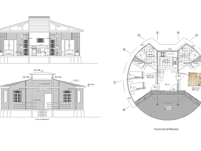 现代住宅楼建筑 圆形平房项目图纸 自建房 人才公寓 施工图