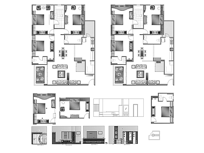 现代住宅楼建筑 新房图纸项目 人才公寓 自建房 施工图