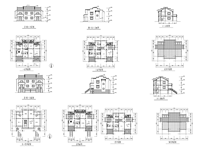 现代住宅楼建筑 乡村住宅图纸 人才公寓 自建房 施工图