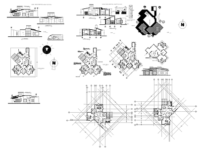 现代住宅楼建筑 现代生物气候家居 人才公寓 自建房 施工图