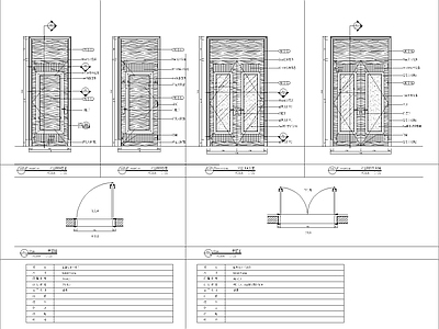 门节点 表 表大样图 施工图