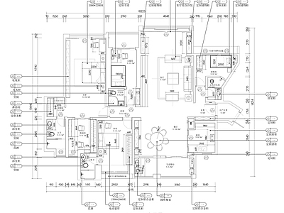 现代整体家装空间 大平层 家装 现代家 施工图