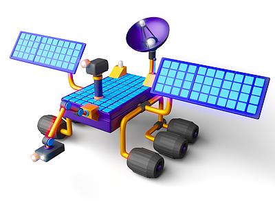 军事器材 卡通风格 月球车 火星车 太空车 太空科技