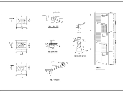 现代学校建筑 180度旋转混凝 施工图
