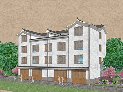 新中式中式其他商业建筑 商业 住宅 商铺 商业街 中式