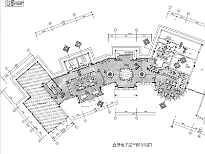 现代轻奢会所 武汉两层休闲会所 施工图