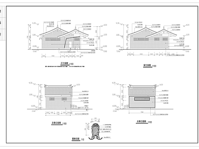 新中式中式公厕 乡村公厕全套 仿古公厕 施工图