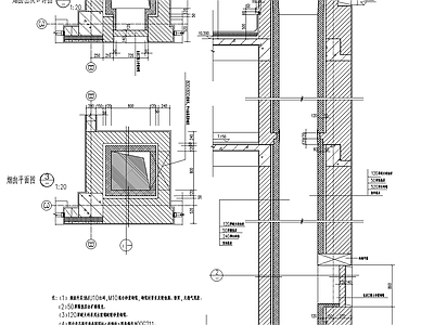 现代建筑工程节点 烟囱大样详图 施工图