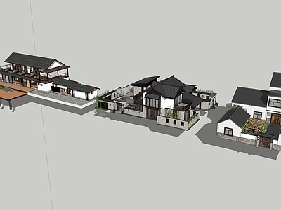中式乡村民房 农家院子别墅
