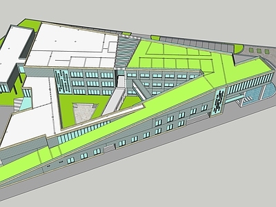 现代商场建筑 商业裙楼