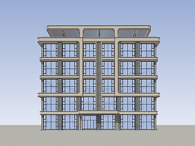 现代办公楼 现代 loft 多层办公楼