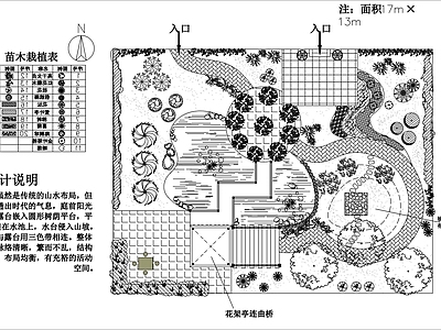 现代新中式庭院 园 园景观 别墅 私家 施工图