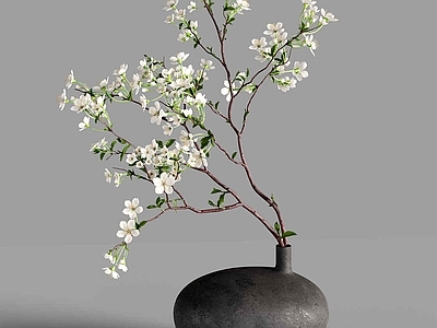 现代新中式花艺 新中式花艺 梅花 花瓶 花卉 饰品