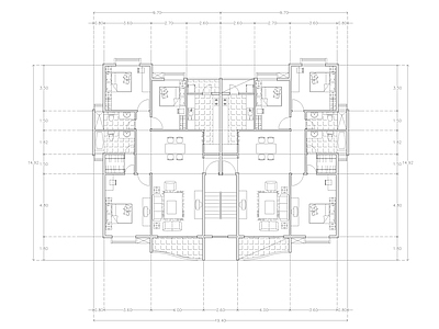 现代公寓 建筑平面户型图纸 loft公寓 复式公寓 单身公寓 施工图 公寓