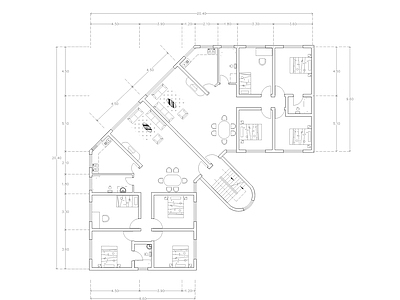 现代公寓 loft公寓 单身公寓 复式公寓 建筑平面户型图纸 施工图 公寓