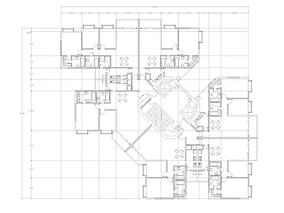 现代公寓 建筑平面户型图纸 loft公寓 单身公寓 复式公寓 施工图 公寓