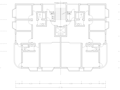 现代公寓 建筑平面户型图纸 loft公寓 单身公寓 复式公寓 施工图 公寓