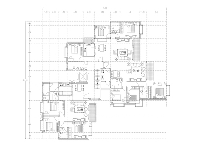 现代公寓 建筑平面户型图纸 loft公寓 单身公寓 复式公寓 施工图 公寓