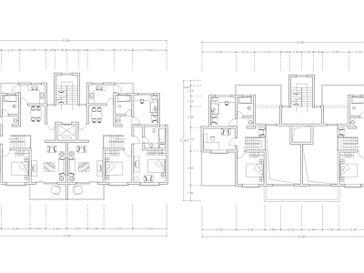 现代公寓 loft公寓 单身公寓 复式公寓 建筑平面户型图纸 施工图 公寓