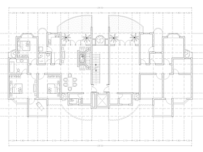 现代公寓 建筑平面户型图纸 loft公寓 单身公寓 复式公寓 施工图 公寓