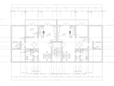 现代公寓 建筑平面户型图纸 loft公寓 单身公寓 复式公寓 施工图 公寓