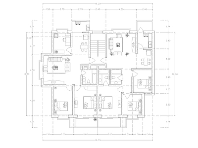 现代公寓 建筑平面户型图纸 loft公寓 单身公寓 复式公寓 施工图 公寓