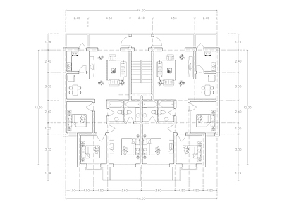 现代公寓 建筑平面户型图纸 loft公寓 单身公寓 复式公寓 施工图 公寓
