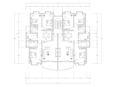现代公寓 建筑平面户型图纸 loft公寓 单身公寓 复式公寓 施工图 公寓