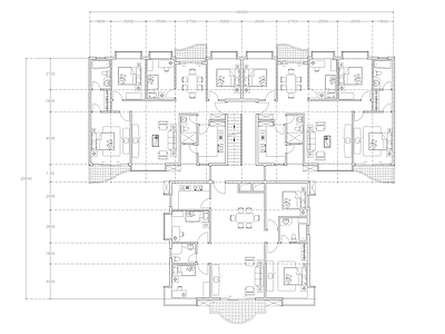 现代公寓 建筑平面户型图纸 loft公寓 单身公寓 复式公寓 施工图 公寓