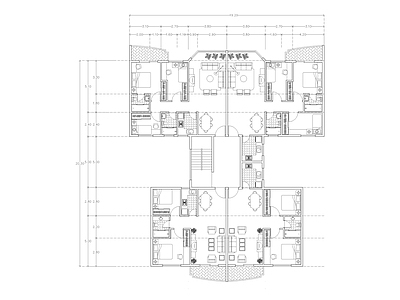 现代公寓 建筑平面户型图纸 loft公寓 单身公寓 复式公寓 施工图 公寓