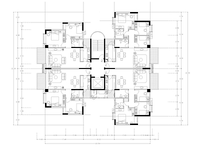 现代公寓 loft公寓 复式公寓 单身公寓 建筑平面户型图纸 施工图 公寓