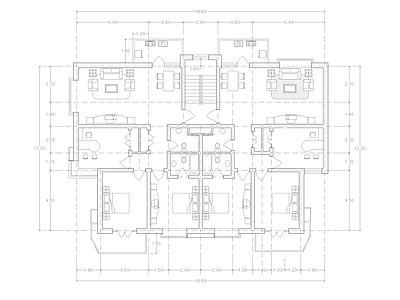 现代公寓 建筑平面户型图纸 loft公寓 单身公寓 复式公寓 施工图 公寓