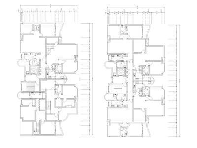 现代公寓 建筑平面户型图纸 loft公寓 单身公寓 复式公寓 施工图 公寓