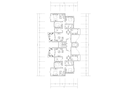 现代公寓 建筑平面户型图纸 loft公寓 单身公寓 复式公寓 施工图 公寓