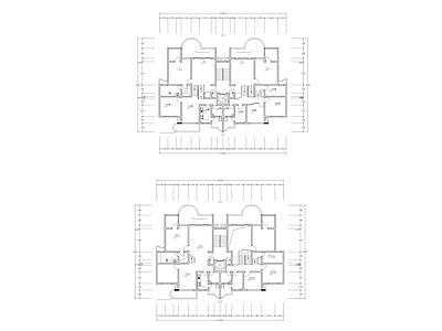 现代公寓 建筑平面户型图纸 loft公寓 单身公寓 复式公寓 施工图 公寓