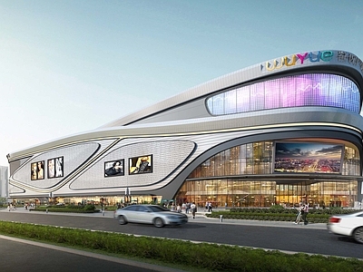 现代商场建筑 吾悦广场商业ma