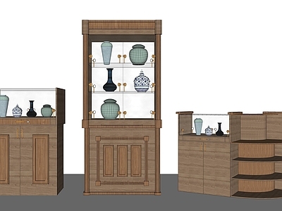 展柜 古董展示柜 花盆展柜 展台