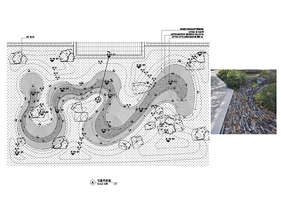 现代公园景观 旱溪 施工图
