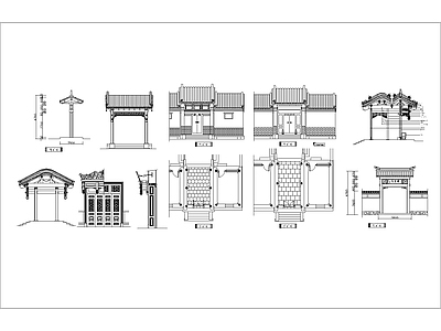 中式门 中式 施工图