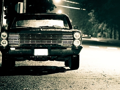 中式街道外景 上海 老爷车