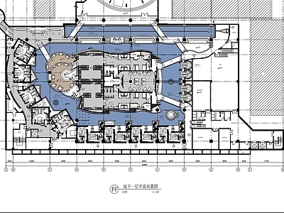 现代酒店 国际游泳馆 水疗SPA 会所 公区 施工图 酒店公区