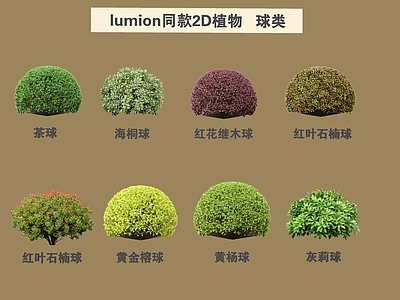 灌木 球 2D lumion常用