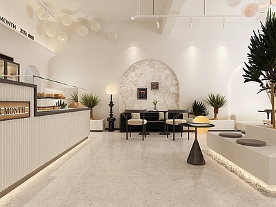 现代奶茶店 现代奶茶甜品店 休闲组合 组合