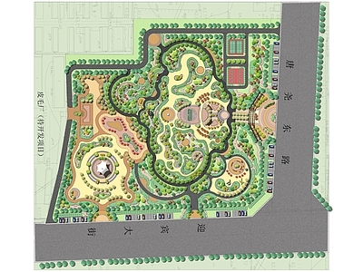 现代公园景观 口袋公园 森林公园 主题公园 施工图